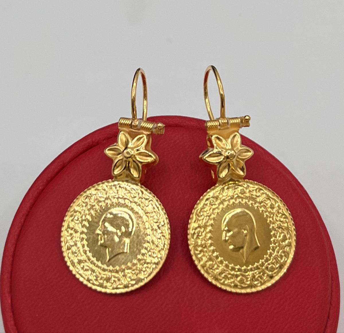 Mengilli Sallantılı Küpe 22 Ayar 5.94gr - K01207 - Fotoğraf 4