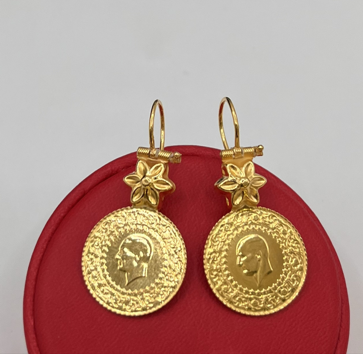 Mengilli Sallantılı Küpe 22 Ayar 5.96gr - K01209 - Fotoğraf 4