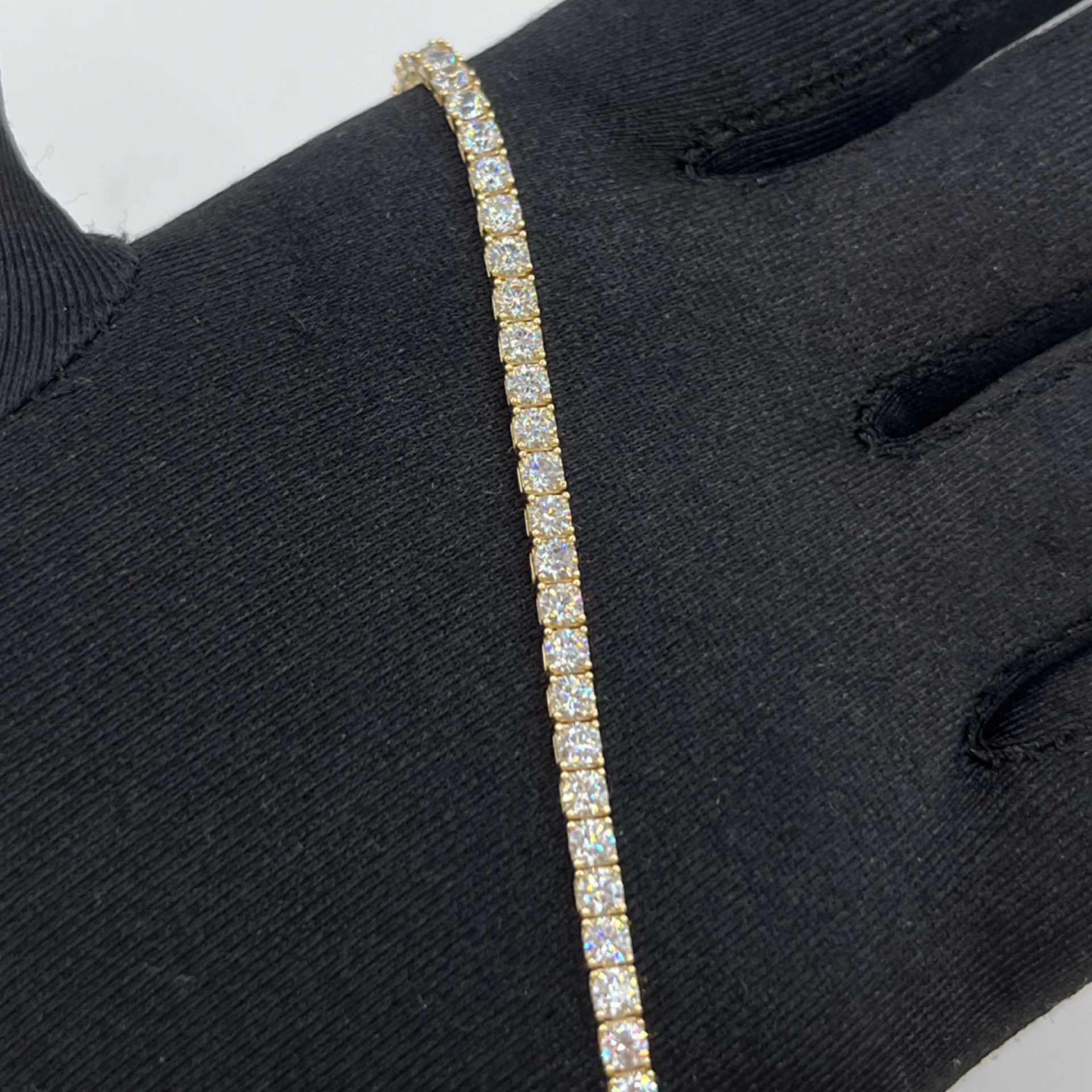 Su Yolu Taşlı Bileklik 14 Ayar 8.64gr 20 CM - F00157 - Fotoğraf 4