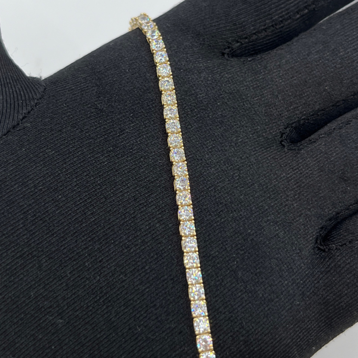 Su Yolu Taşlı Bileklik 14 Ayar 8.64gr 20 CM - F00157 - Fotoğraf 4
