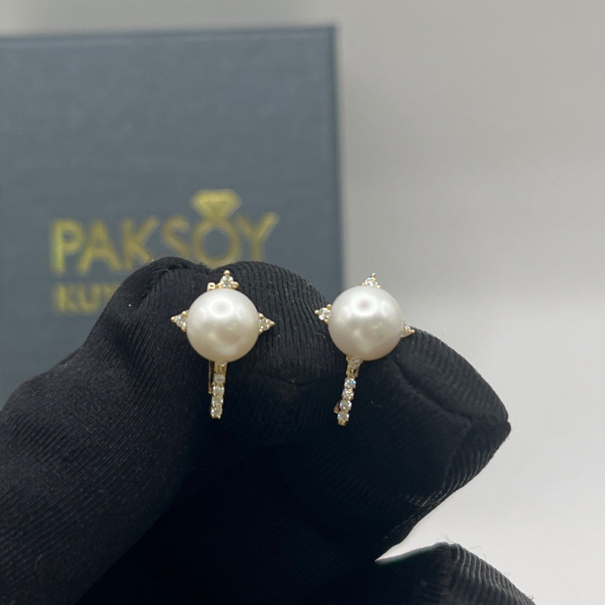 İncili Küpe 14 Ayar 3.33gr - K01222