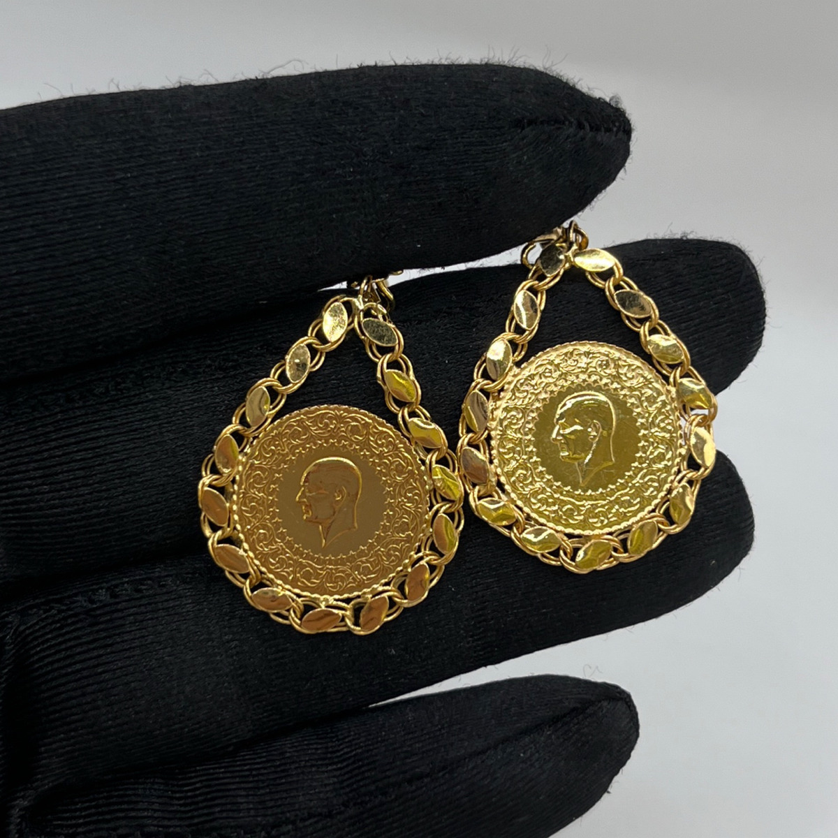 dolamalı Küpe 22 Ayar 7.89gr - K01229 - Fotoğraf 5