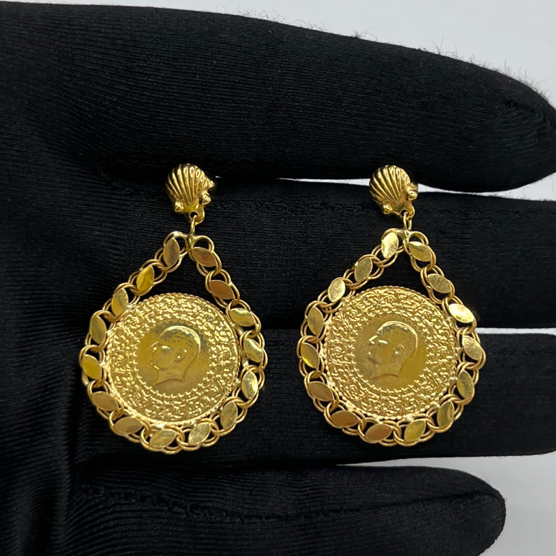 dolamalı Küpe 22 Ayar 7.62gr - K01230 - Fotoğraf 4