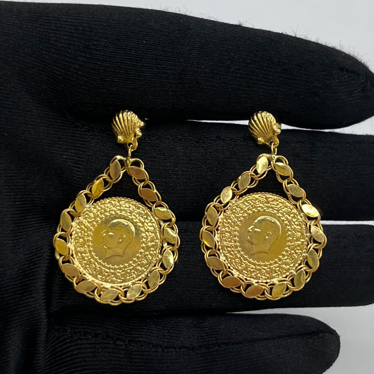 dolamalı Küpe 22 Ayar 7.62gr - K01230 - Fotoğraf 4