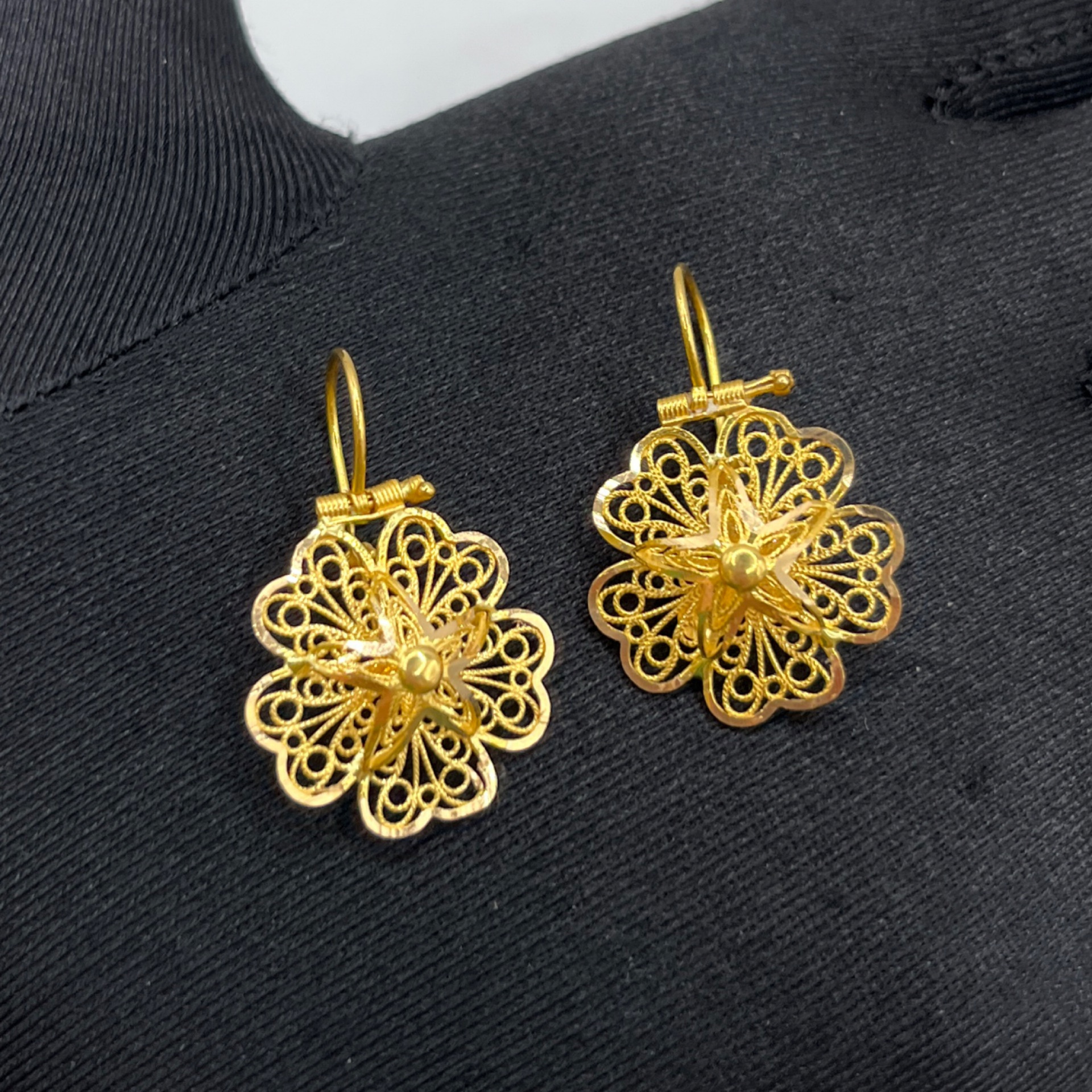 çiçekli Küpe 22 Ayar 4.91gr - K01238 - Fotoğraf 1
