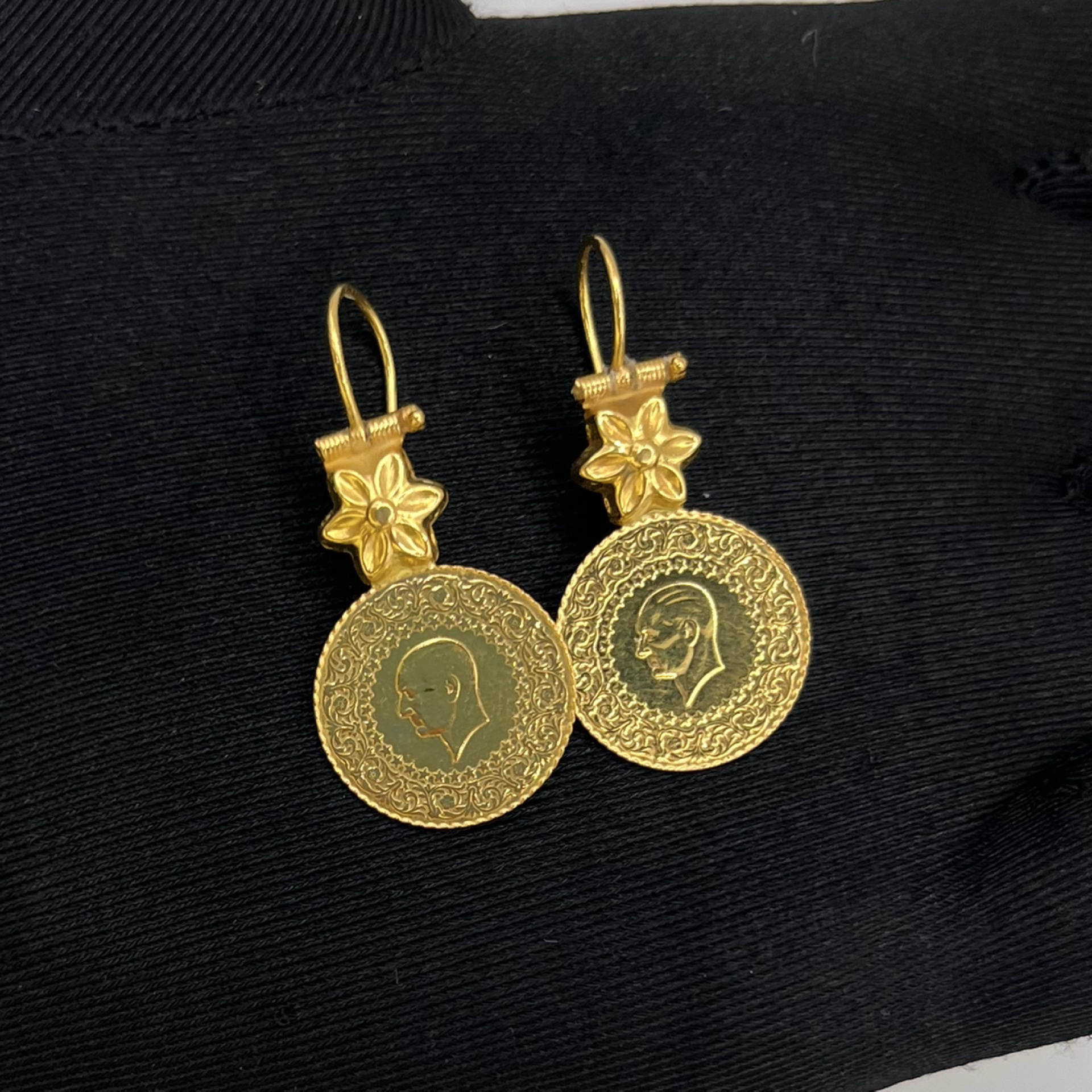 Çeyrekli Altın Küpe 22 Ayar 5.92gr - K01272 - Fotoğraf 1