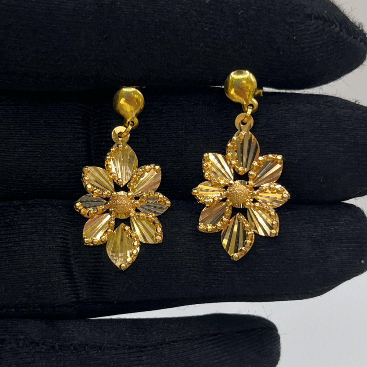 Çiçek Dorika Altın Küpe 22 Ayar 4.49gr - K01277 - Fotoğraf 1