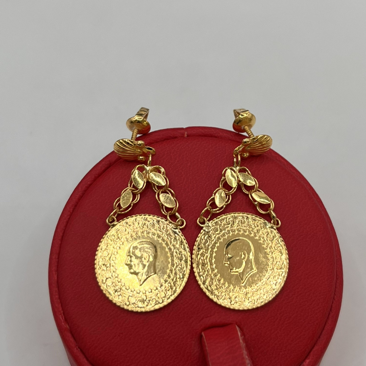 Çeyrekli Altın Küpe (Sallantılı) 22 Ayar 6.03gr - K01278 - Fotoğraf 4
