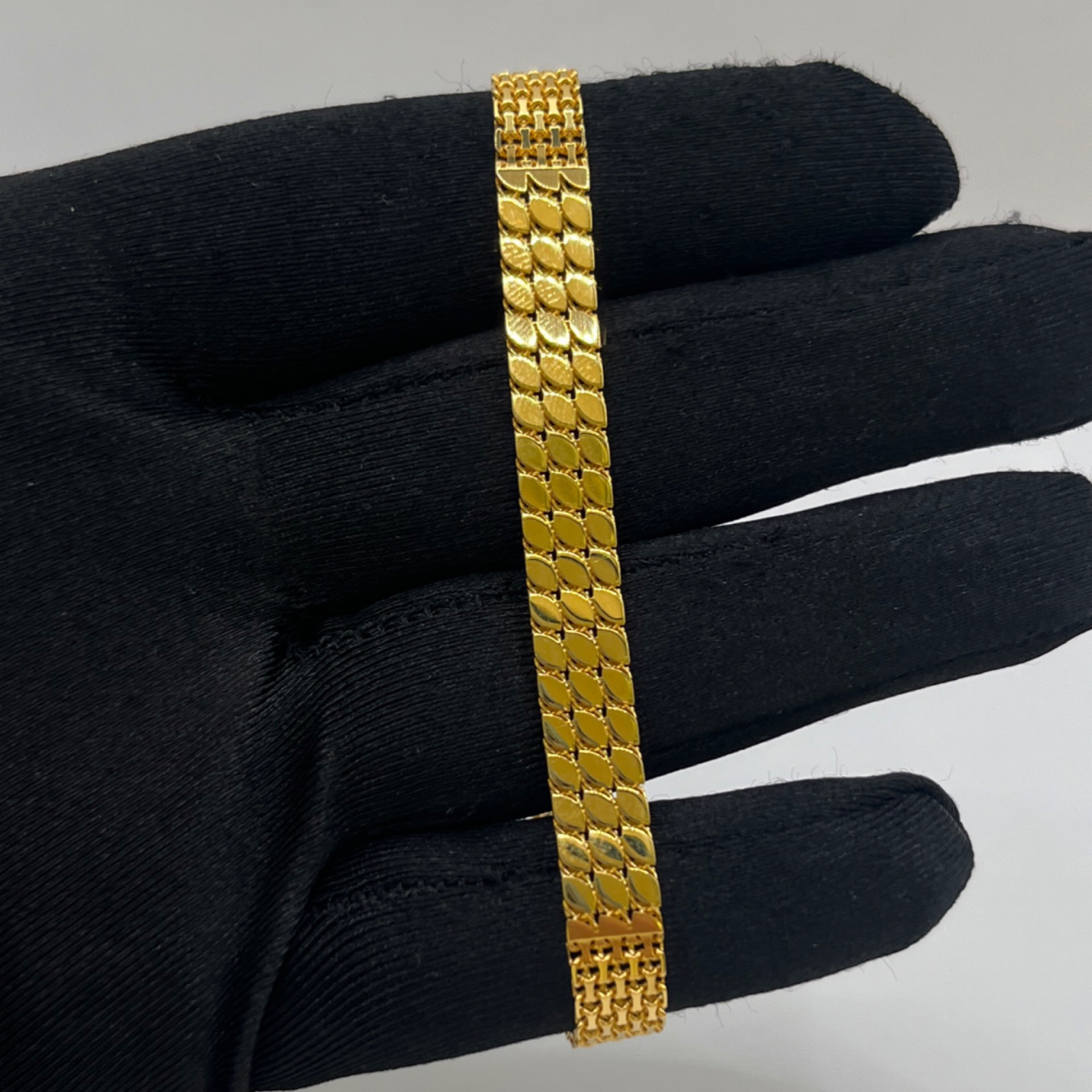 Pullu Hasır Altın Bileklik 22 Ayar 14.82gr 19 CM - F00195 - Fotoğraf 1