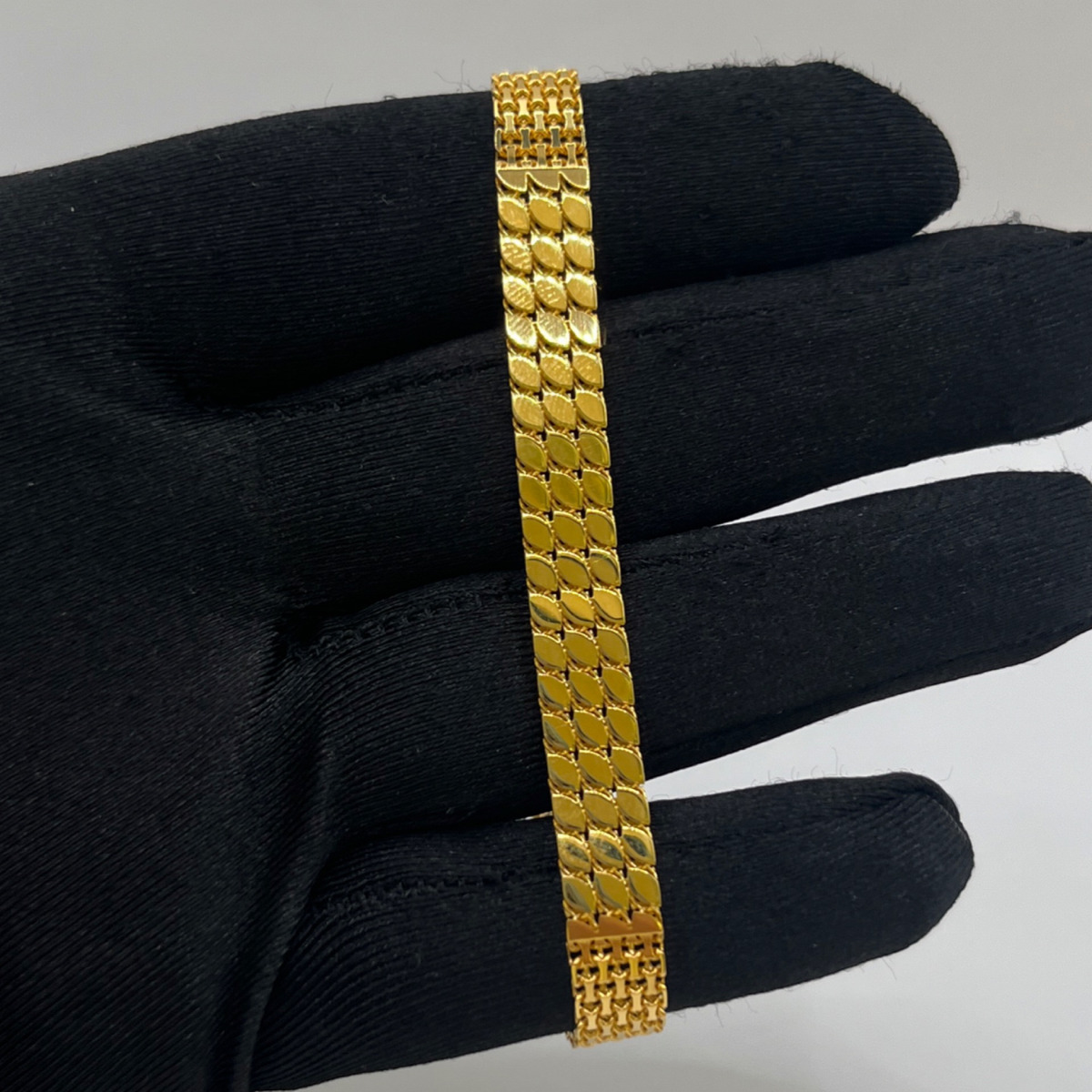 Pullu Hasır Altın Bileklik 22 Ayar 14.82gr 19 CM - F00195 - Fotoğraf 1