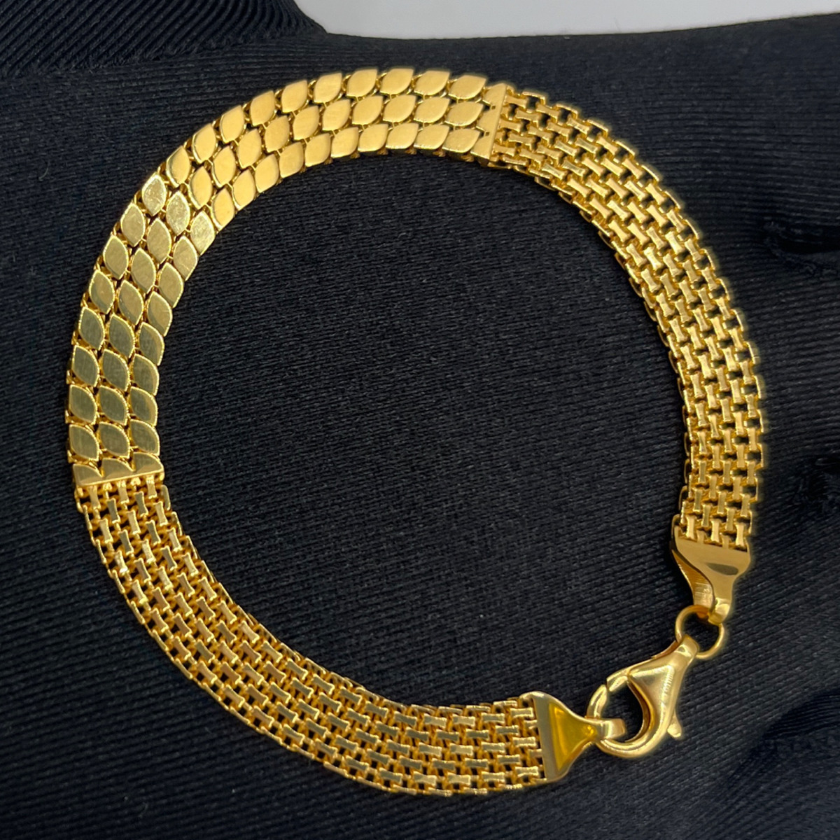 Pullu Hasır Altın Bileklik 22 Ayar 14.82gr 19 CM - F00195 - Fotoğraf 4