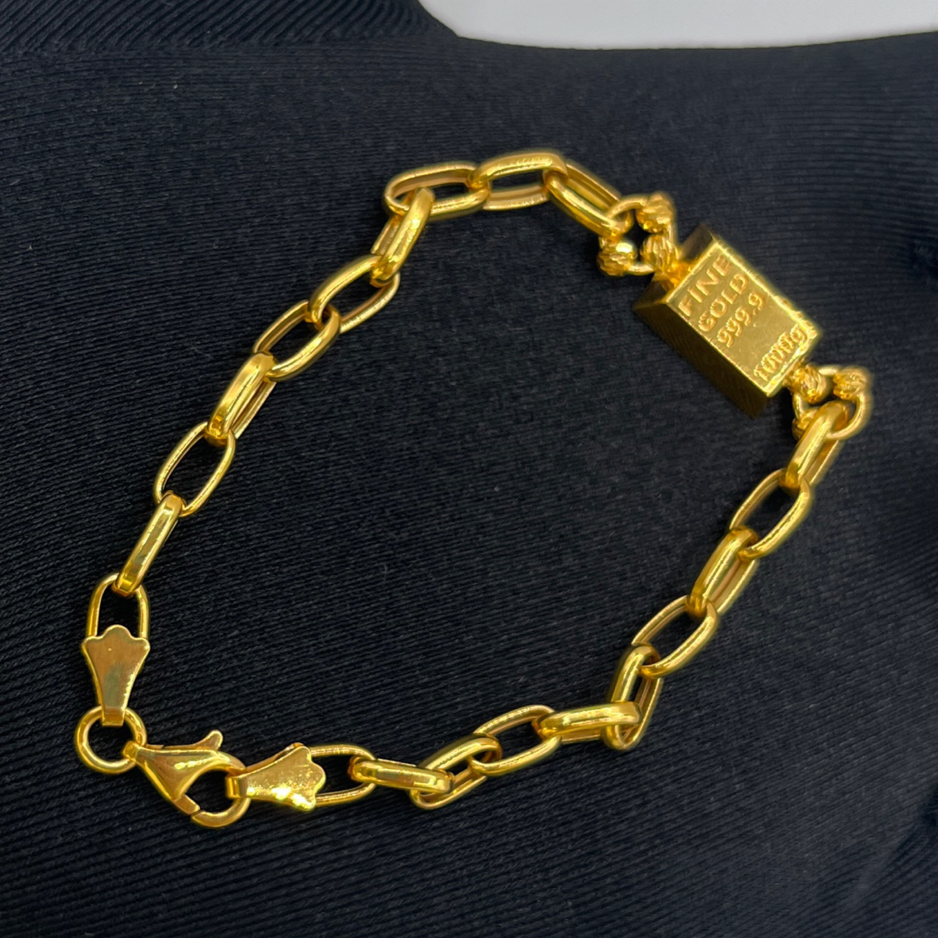 Oval Dorika Altın Bileklik 22 Ayar 7.34gr 18 CM - F00203 - Fotoğraf 4