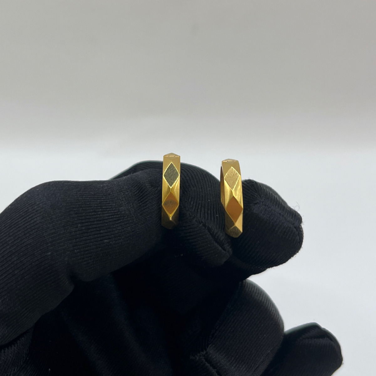 Köşeli Altın Küpe (Halka) 22 Ayar 3.19gr - K01291 - Fotoğraf 1