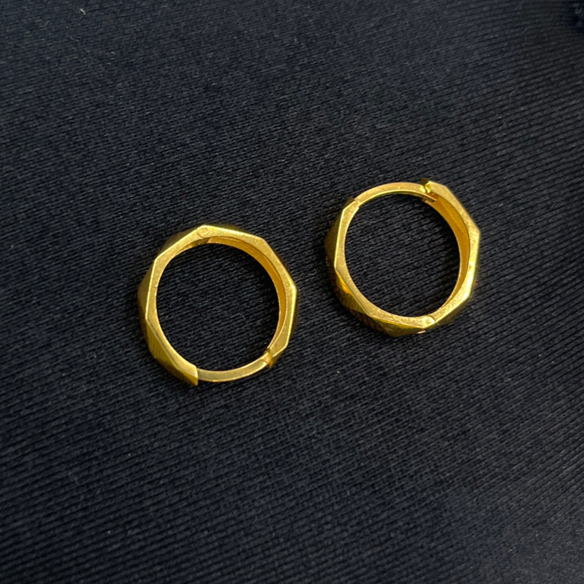 Köşeli Altın Küpe (Halka) 22 Ayar 3.19gr - K01291 - Fotoğraf 4