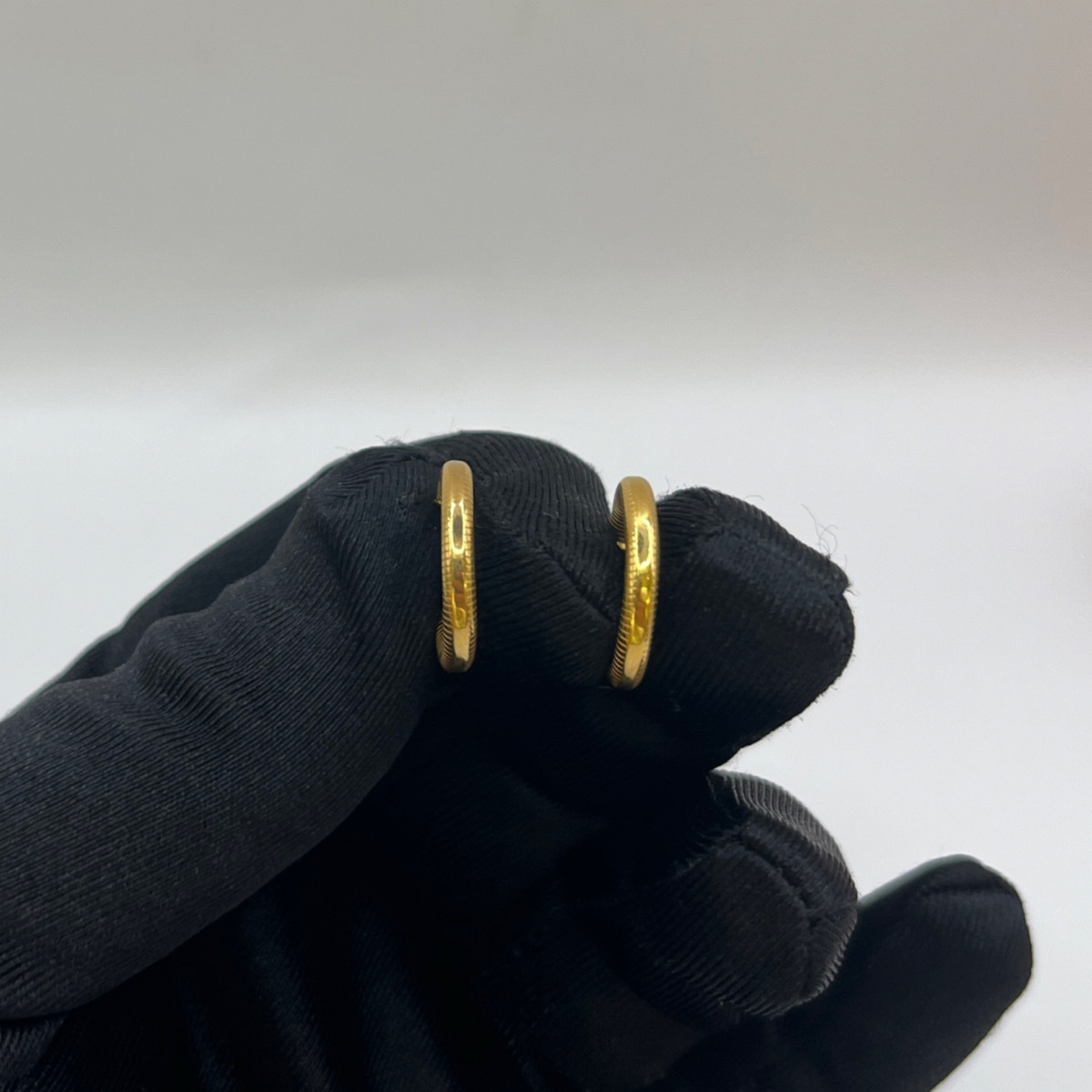 Zikzaklı Ajda Altın Küpe Halka 22 Ayar 2.71gr - K01292 - Fotoğraf 1