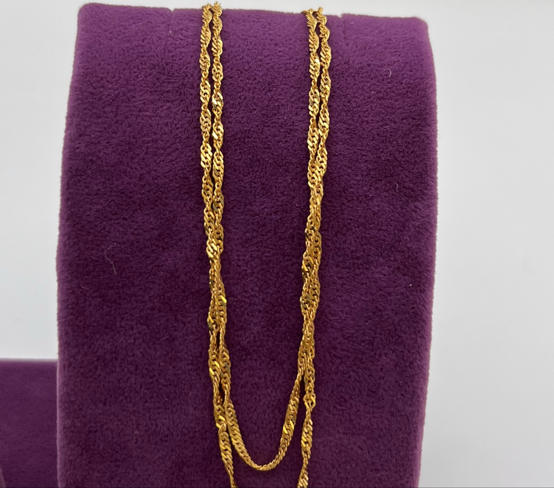 Singapur Altın Kolye (Zincir) 22 Ayar 3.05gr 50 CM - Z00265 - Fotoğraf 5
