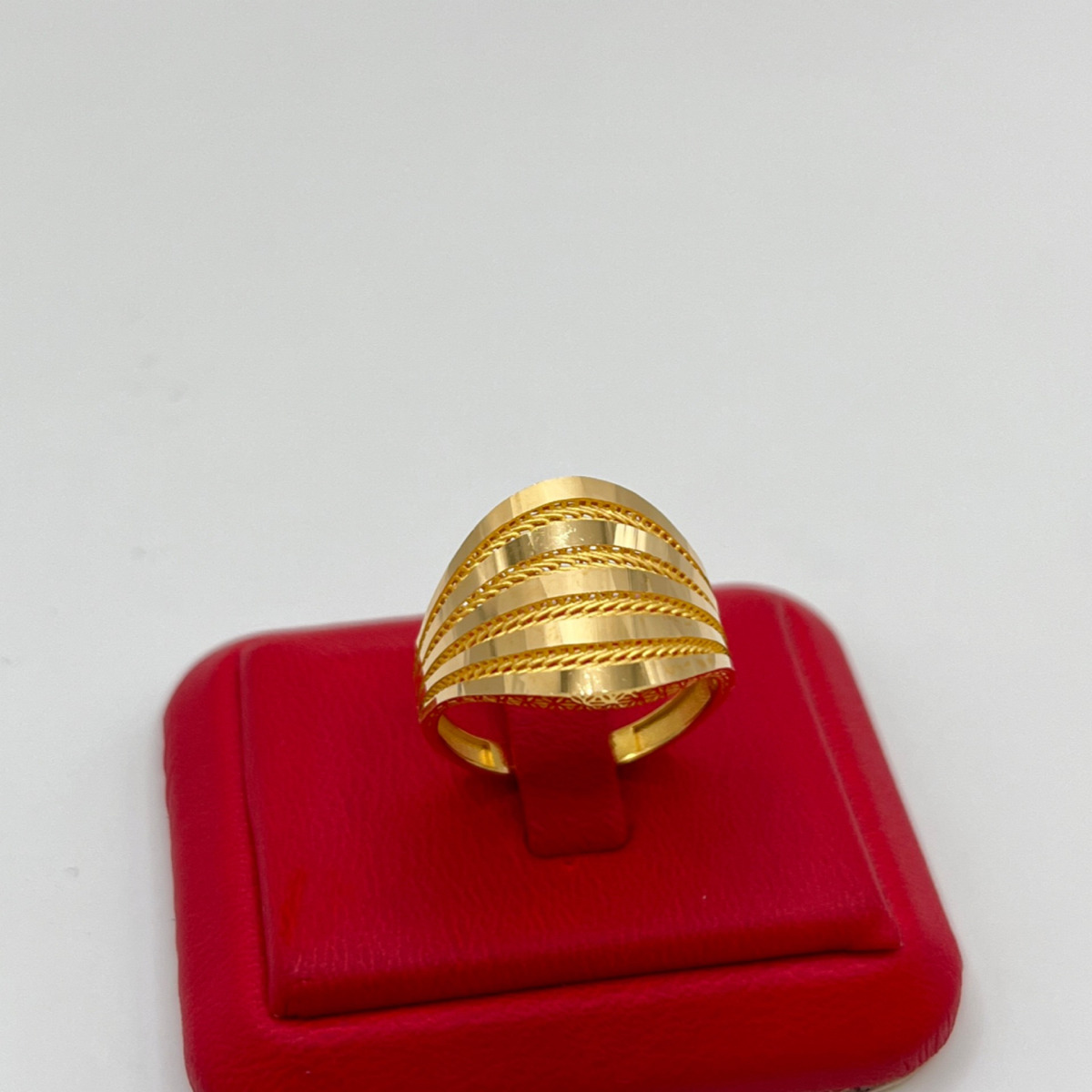 Yatay Sıralı Kaburga Altın Yüzük 22 Ayar 3.98gr 20 - Y01430 - Fotoğraf 4