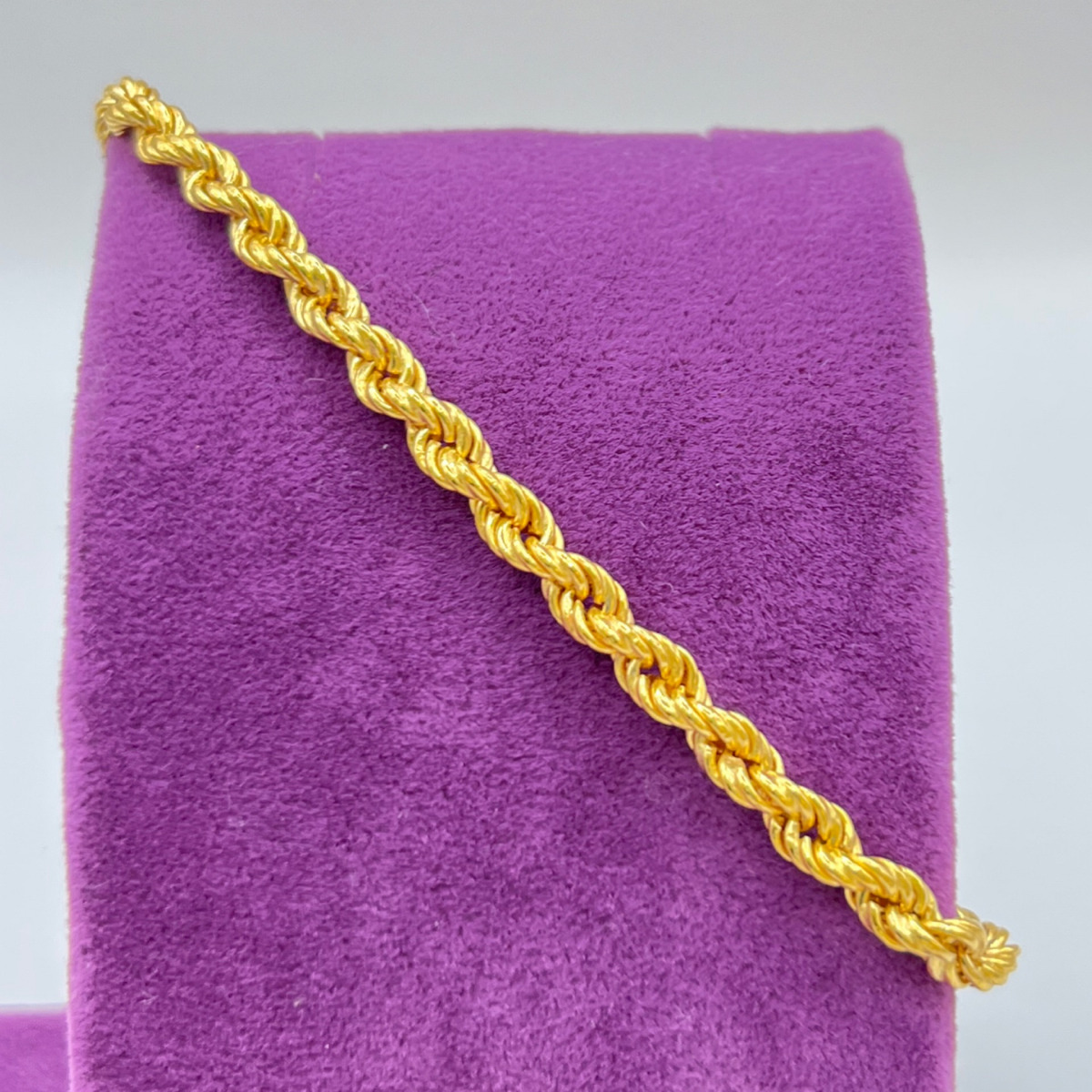 Halat Örgülü Altın Bileklik 22 Ayar 5.46gr 20 CM - F00223 - Fotoğraf 5