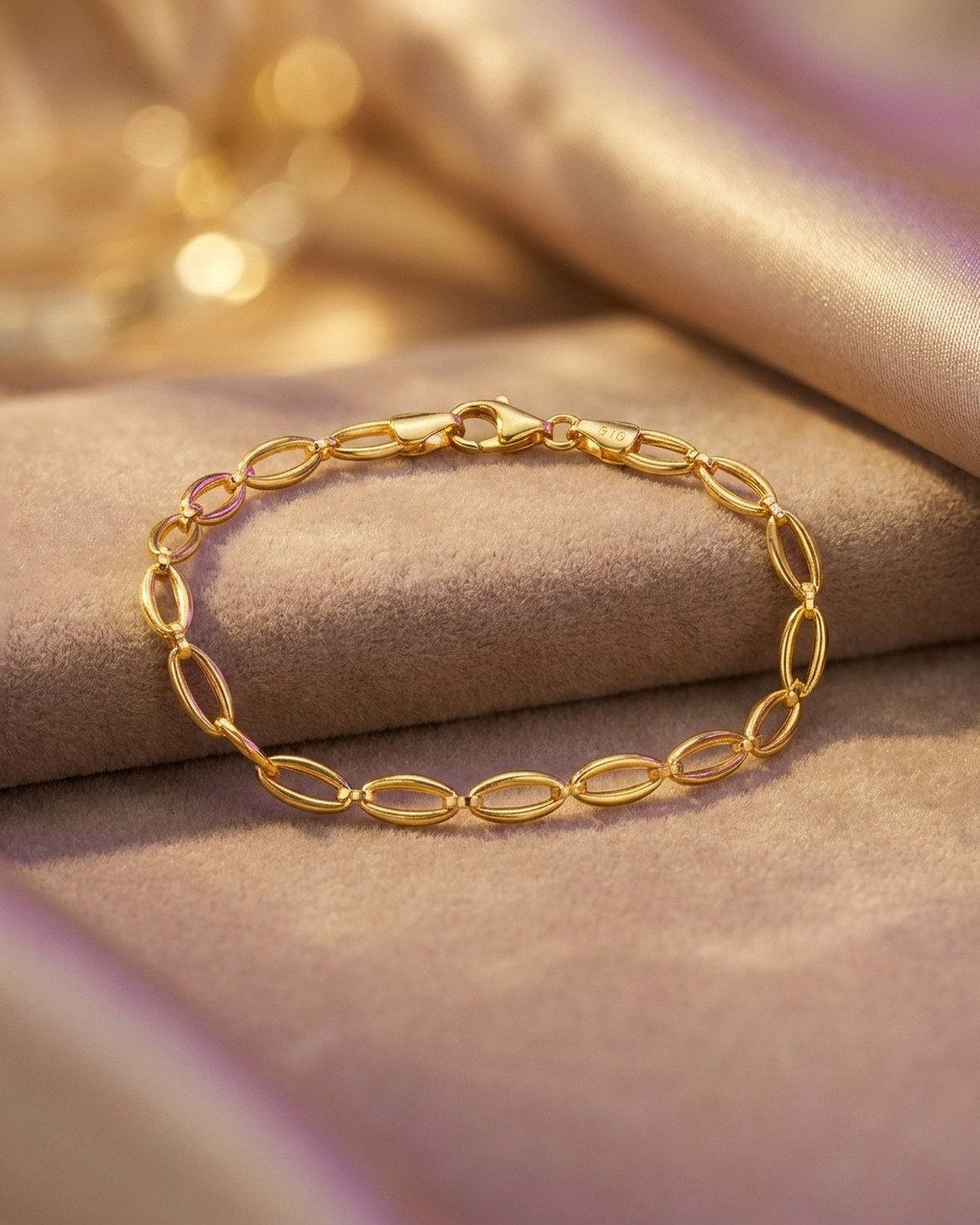 Oval Halka Altın Bileklik 22 Ayar 2.86gr 18 CM - F00248 - Fotoğraf 1