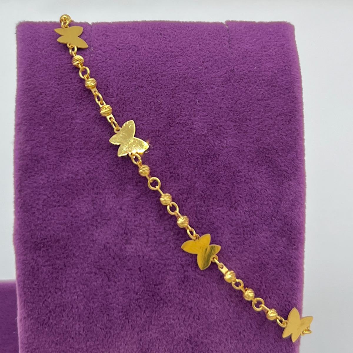 Kelebek Dorika Altın Bileklik 22 Ayar 2.86gr 19 CM - F00249 - Fotoğraf 5