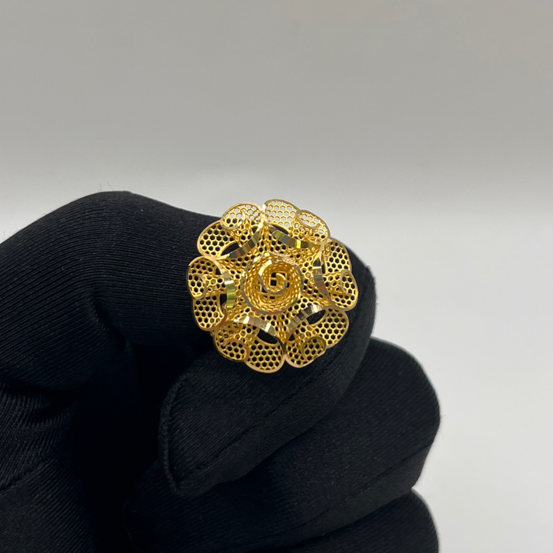 Telkari Örgü Altın Yüzük 22 Ayar 4.04gr 18 - Y01479 - Fotoğraf 1