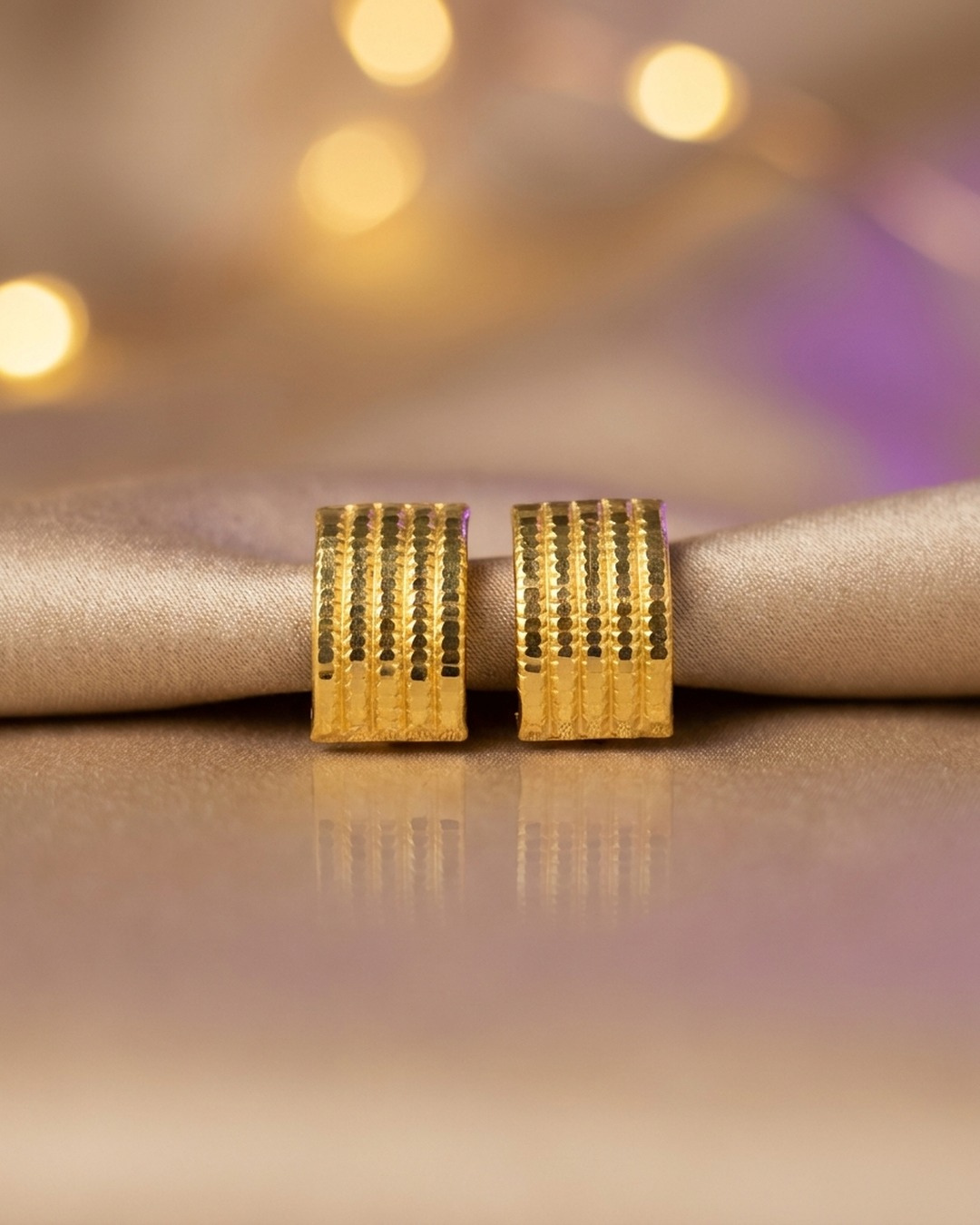 Kalemli Kaburga Tarzı Altın Küpe 22 Ayar 1.97gr - K01334 - Fotoğraf 1