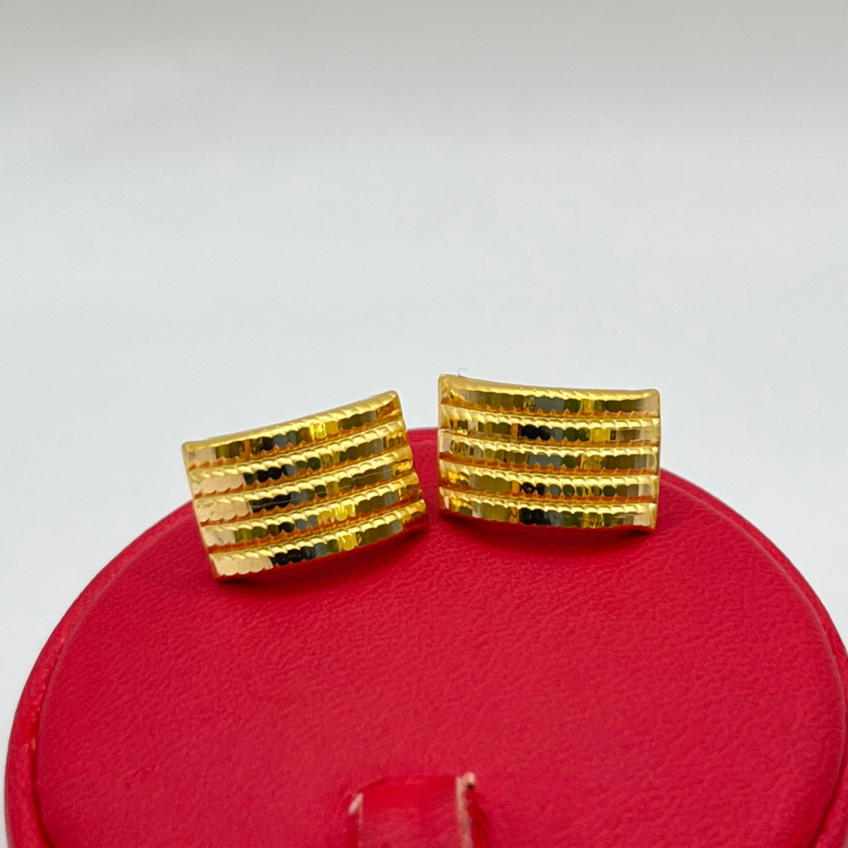 Kalemli Kaburga Tarzı Altın Küpe 22 Ayar 1.97gr - K01334 - Fotoğraf 5