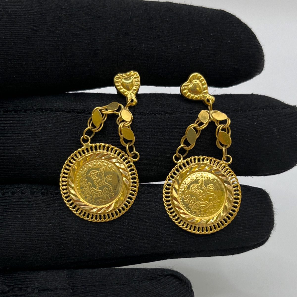 Osmanlı Altın Küpe (Sallantılı) 22 Ayar 3.98gr - K01338 - Fotoğraf 1