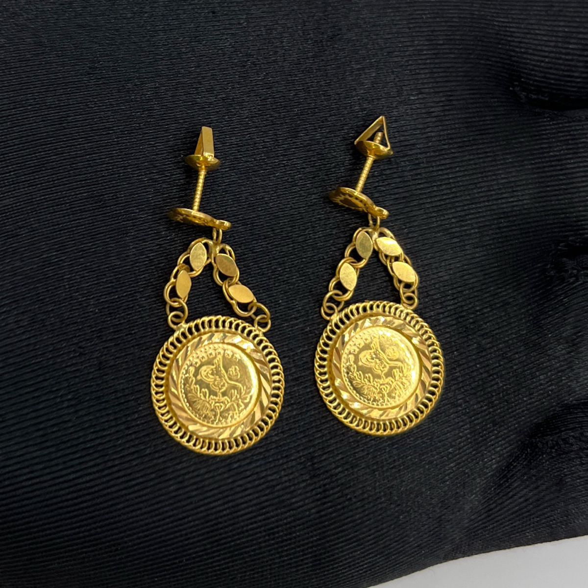 Osmanlı Altın Küpe (Sallantılı) 22 Ayar 3.98gr - K01338 - Fotoğraf 4