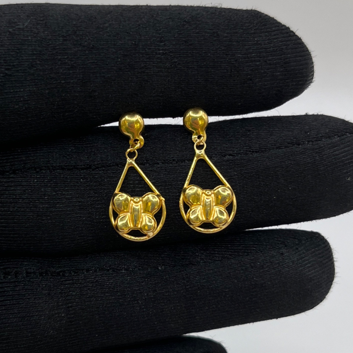 Kelebek Altın Küpesi 22 Ayar 1.17gr - K01343 - Fotoğraf 1