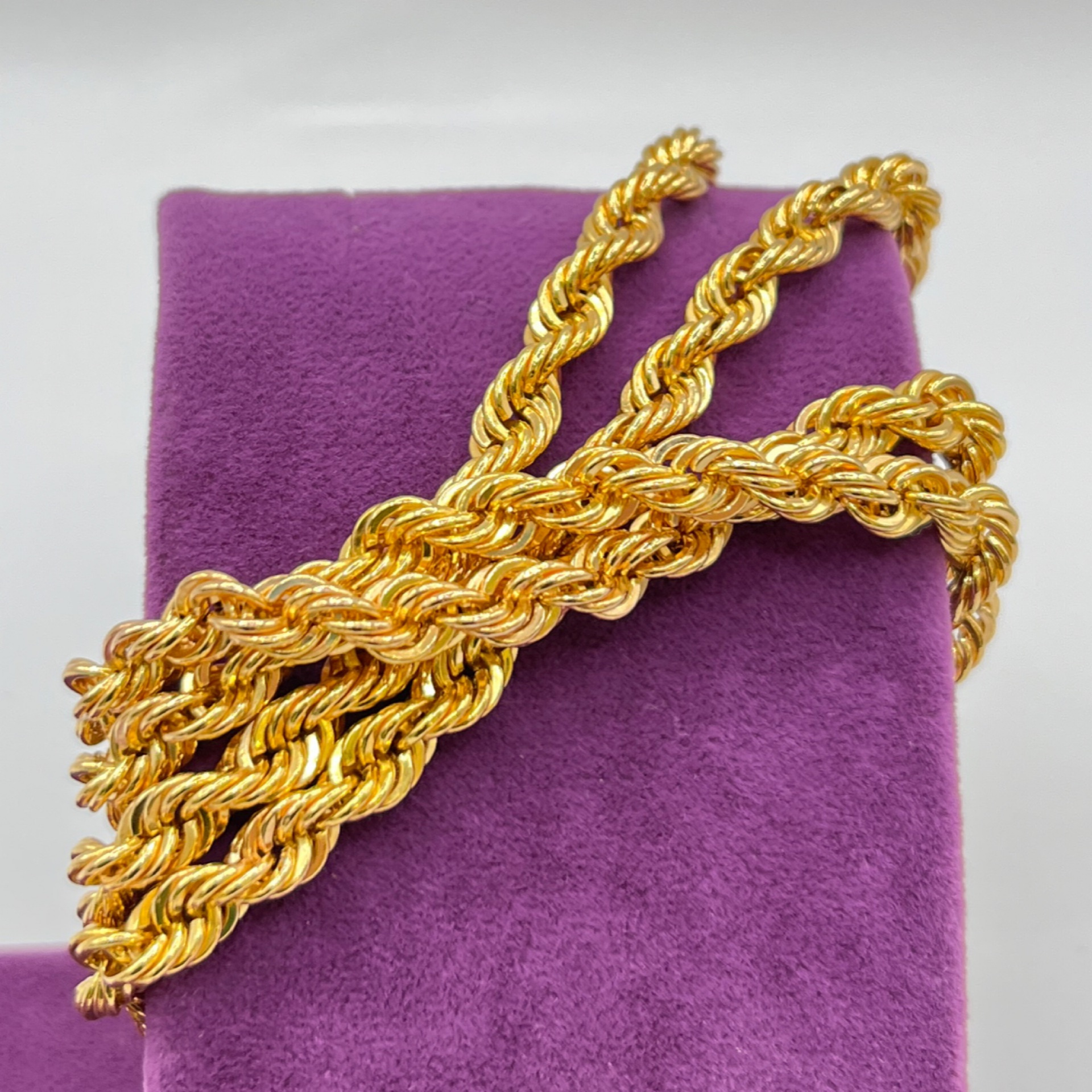Halat Örgü Altın Kolye 22 Ayar 31.80gr 75 CM - Z00291 - Fotoğraf 5