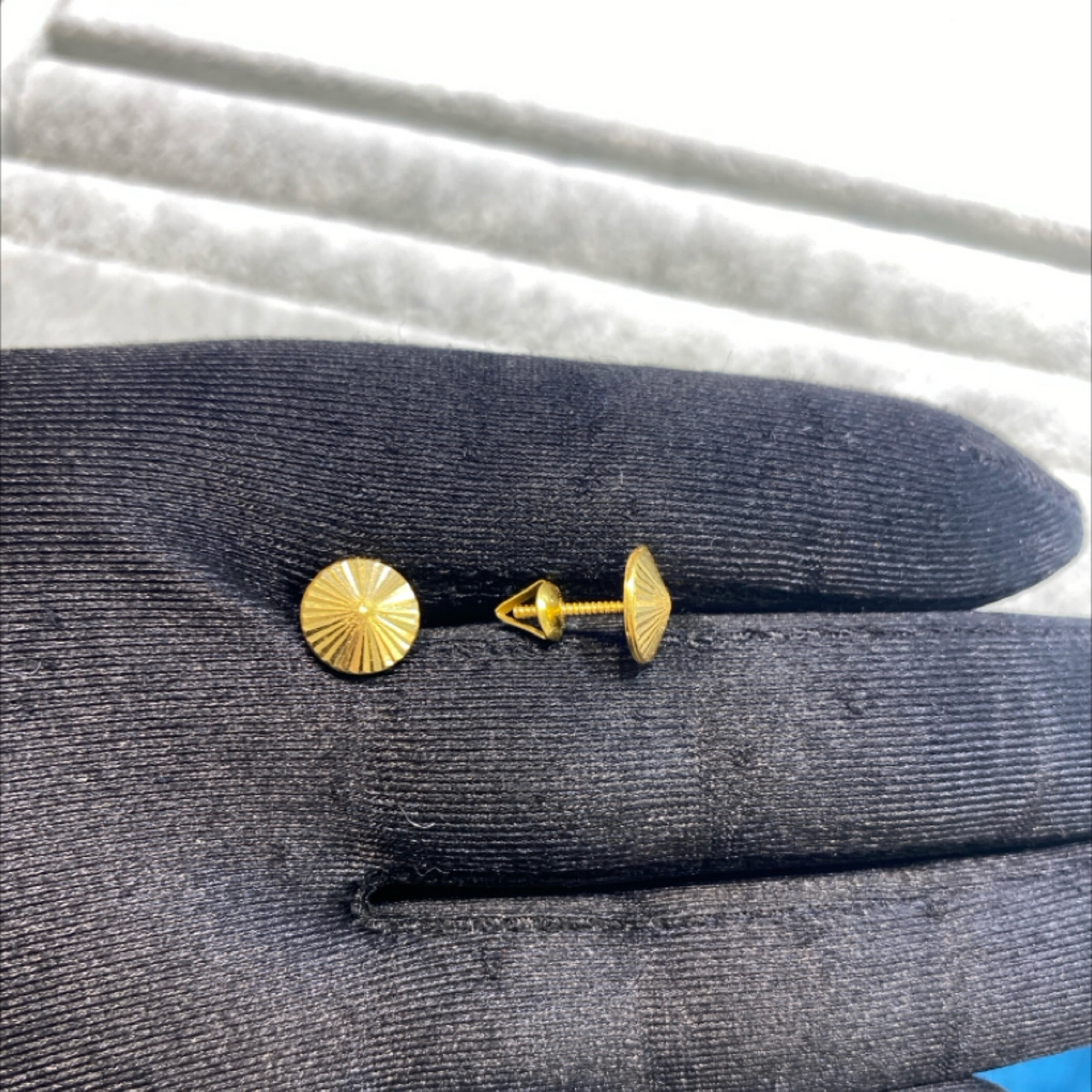 Çember Kalemli Altın Çocuk Küpesi 22 Ayar 1.17gr - CK00109 - Fotoğraf 5