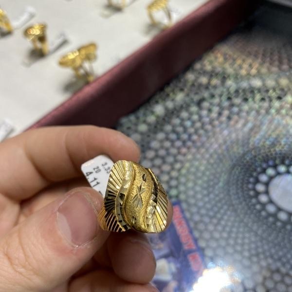 22 Ayar Altın Yüzük Döküm 4.11gr 20 Numara Kadın - Y000419