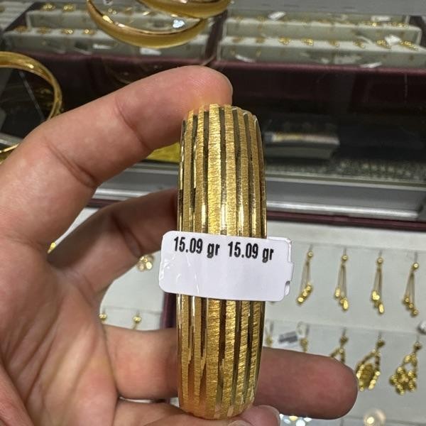 22 Ayar Altın Bilezik Şarnel Modern Tasarım 15.09gr Kadın - BZ00662_V1