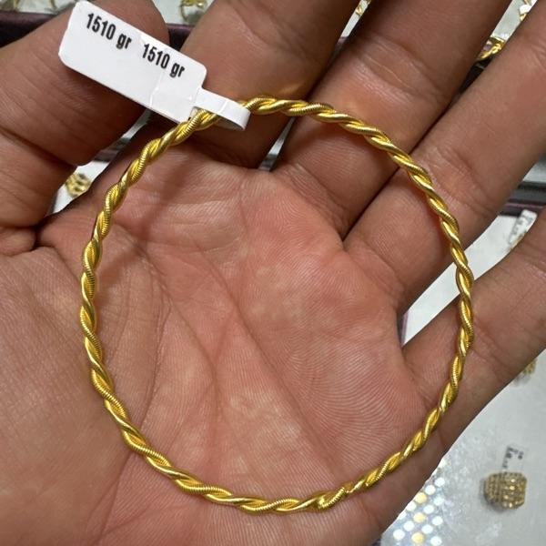 22 Ayar Altın Bilezik Kıvrım Modern Tasarım 15.10gr Kadın - BZ00616_V1 - Fotoğraf 1