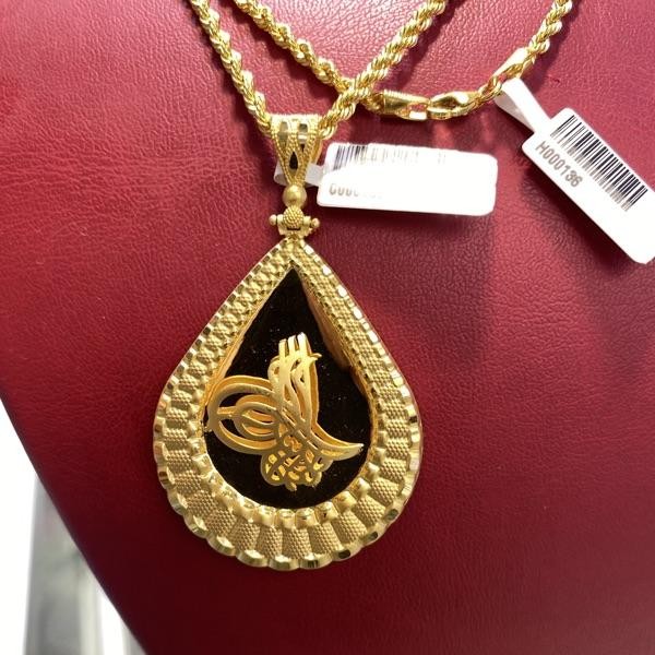 22 Ayar Altın Kolye Ucu Tuğra Özel Tasarım 7.94gr Hediye - C000166_V1