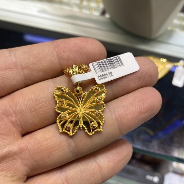 22 Ayar Altın Kolye Ucu Kelebek Özel Tasarım 5.32gr Kadın - C000172_V1 - Fotoğraf 1