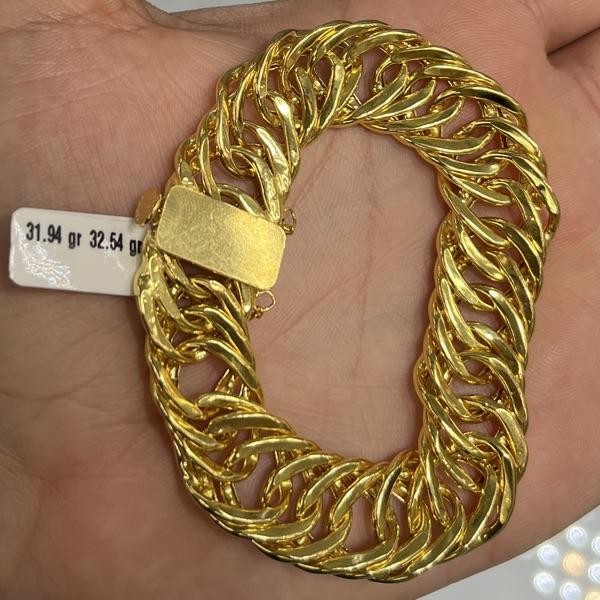 22 Ayar Altın Bileklik Kartiyel Özel Tasarım 31.94gr Hediye - B000382_V1