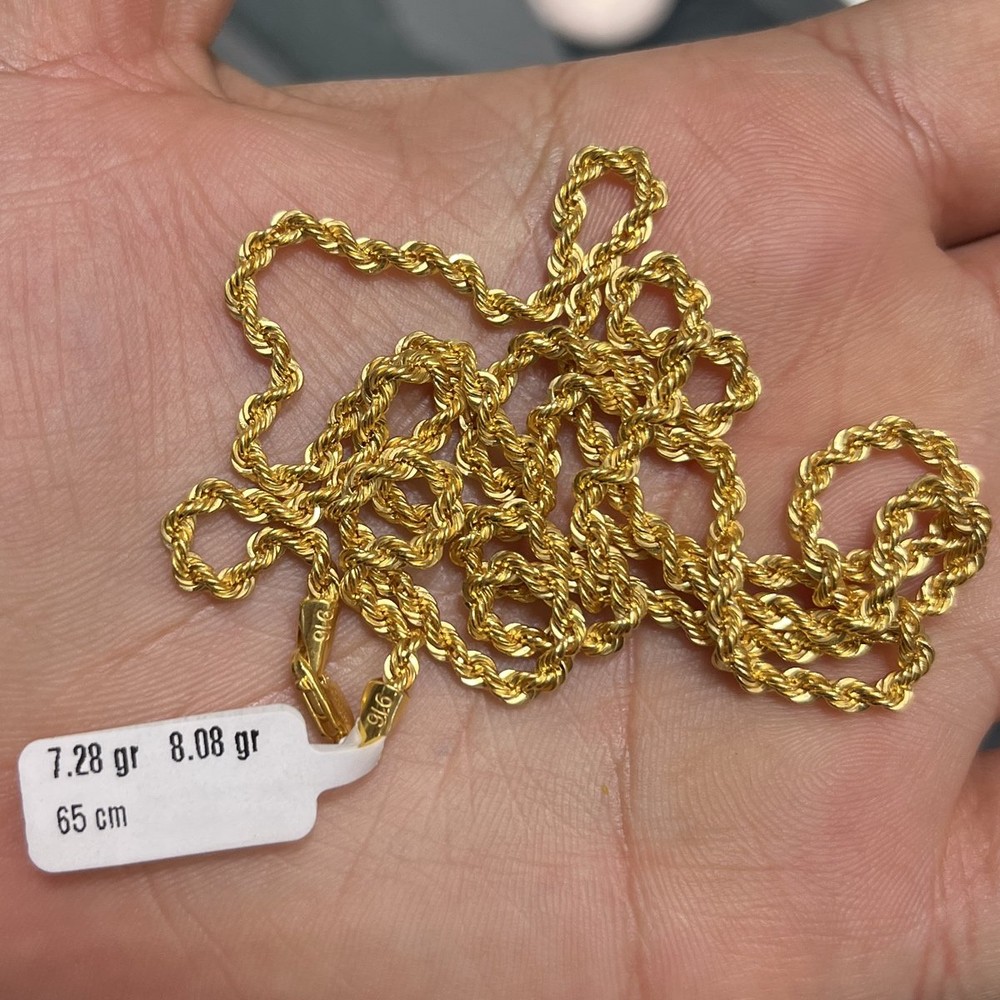 22 Ayar Altın Halat Modern Tasarım 7.28gr 65 cm Kadın - H000146