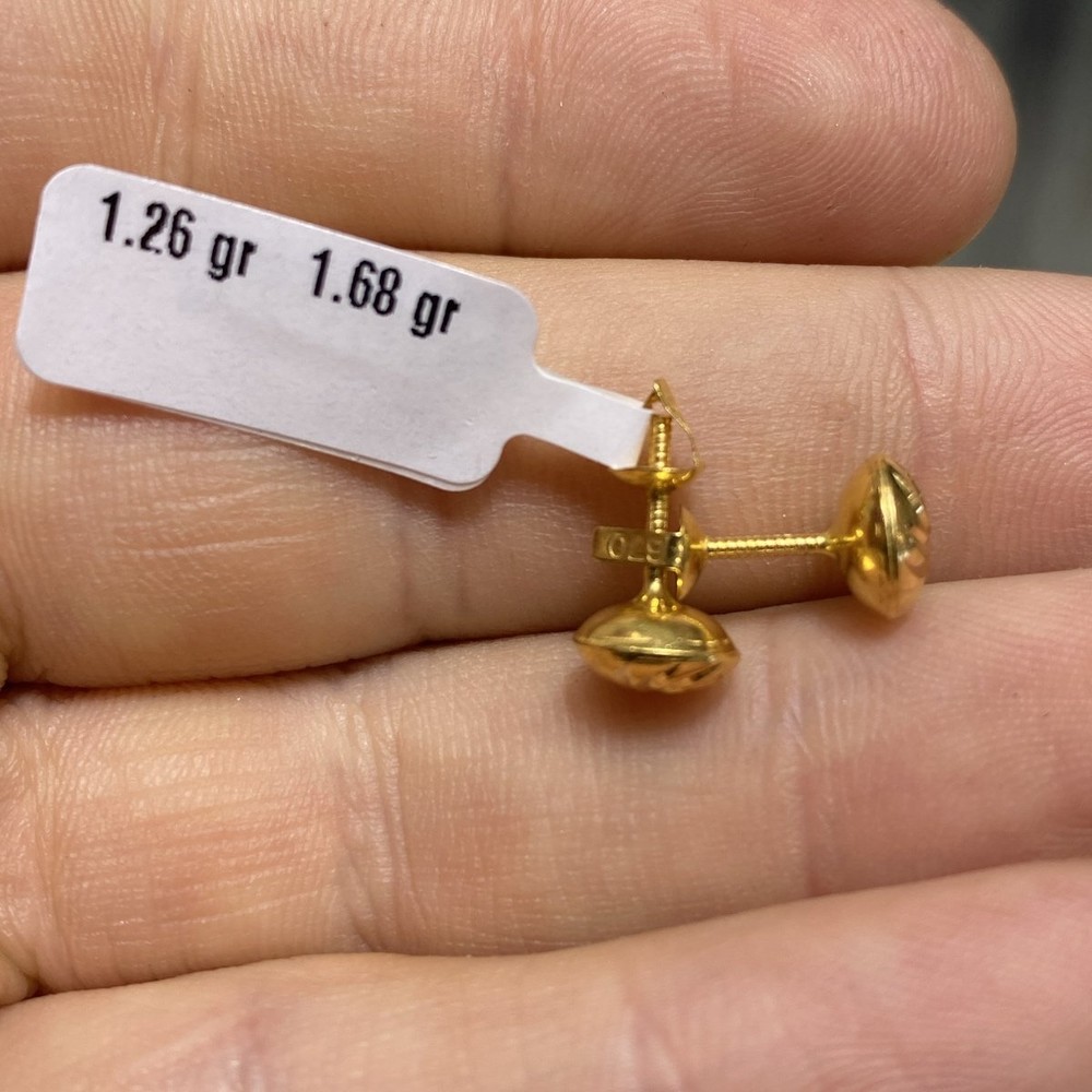 22 Ayar Altın Çocuk Küpesi Rüzgar Gülü Özel Tasarım 1.26gr Hediye - J000010