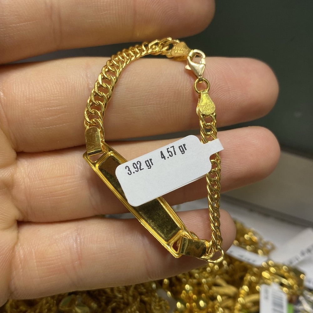 22 Ayar Altın Çocuk Künye Özel Tasarım 3.92gr Hediye - F000007