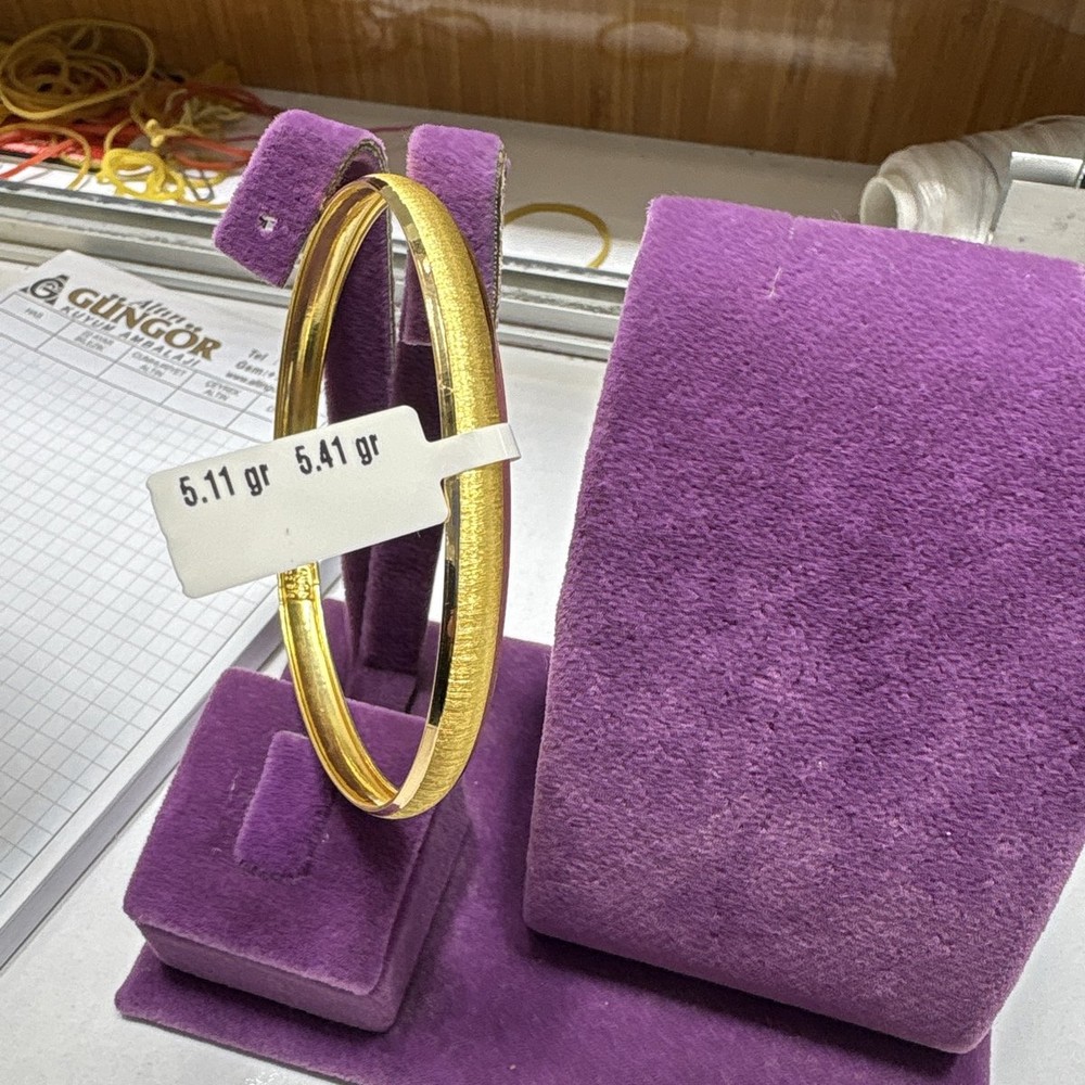 22 Ayar Altın Bilezik Paksoy Kumlu Tasarım 5.11gr Kadın - BZ00977