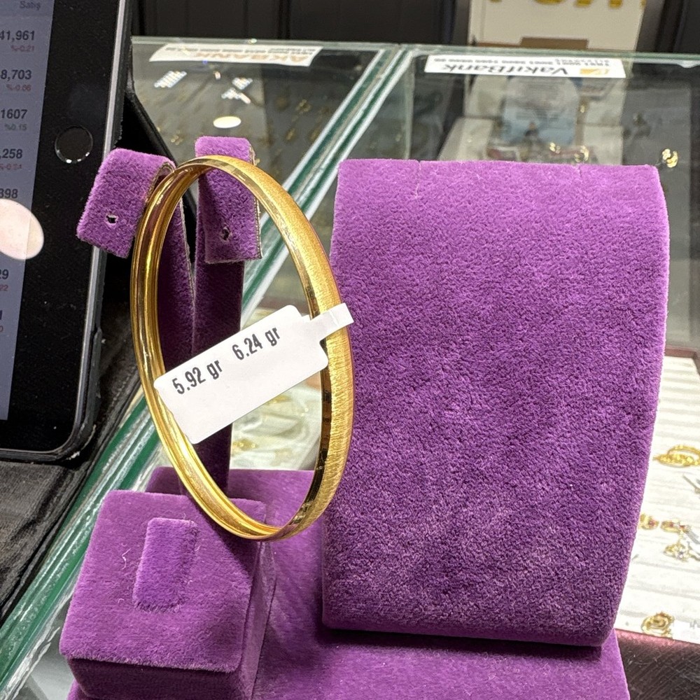 22 Ayar Altın Bilezik Paksoy Kumlu Tasarım 5.92gr Kadın - BZ00983