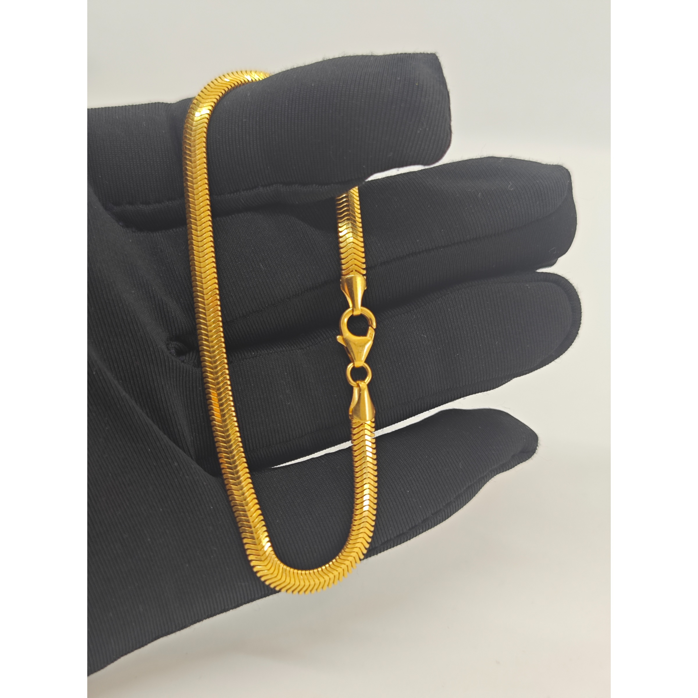 22 Ayar Altın Bileklik Balık Sırtı Modern Tasarım 5.24gr 19cm Hediye Paksoy - B000101 ürün görseli