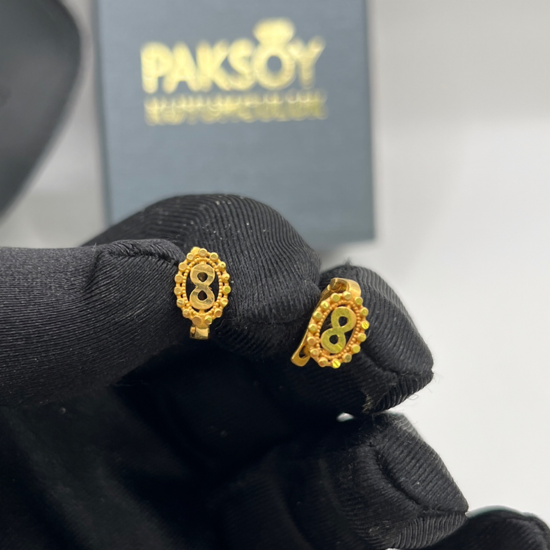 Sonsuzluk Desenli Küpesi 22 Ayar 2.13gr - K01197 - Fotoğraf 1
