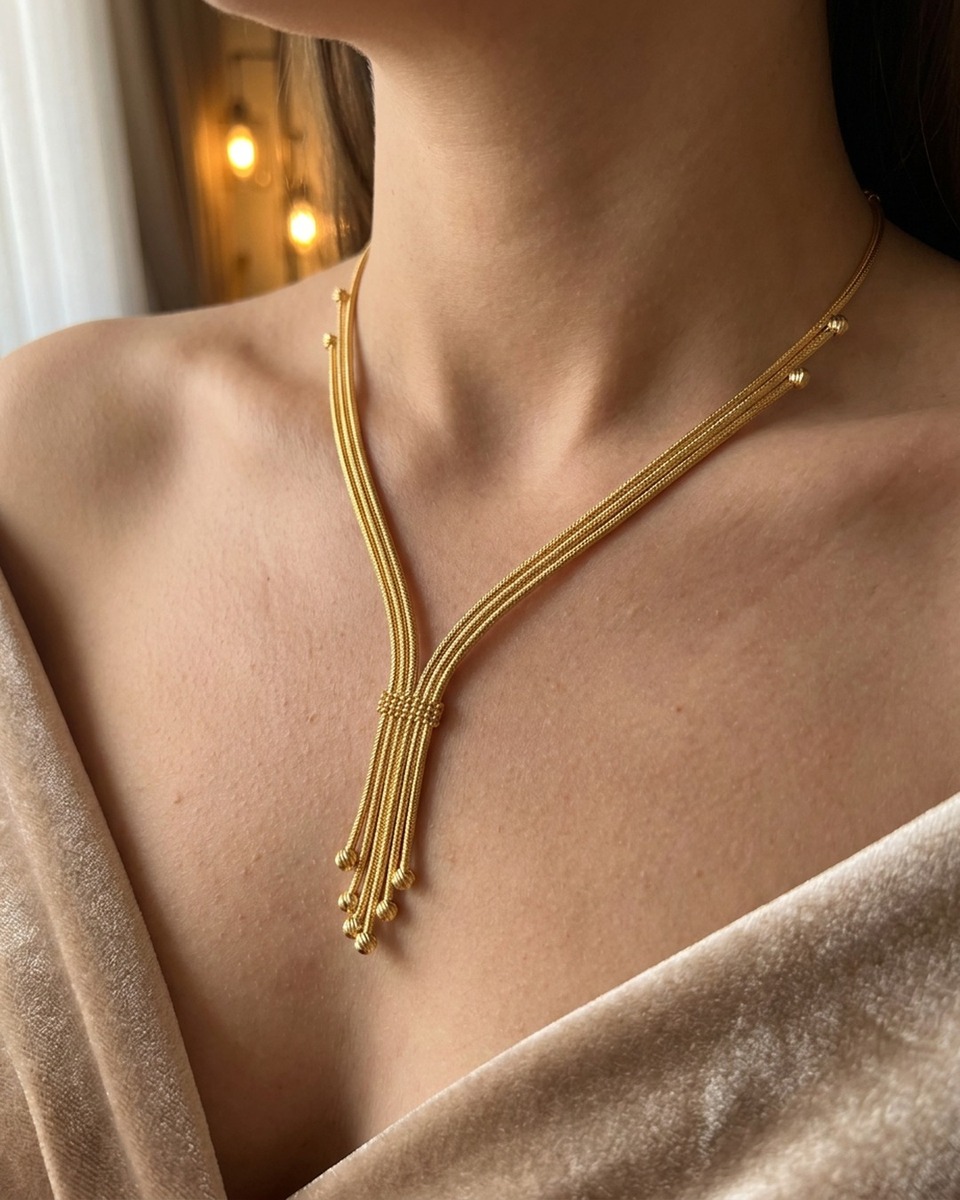 22 Ayar Altın Kalze Set Özel Tasarım 16.69gr Hediye - SE00001