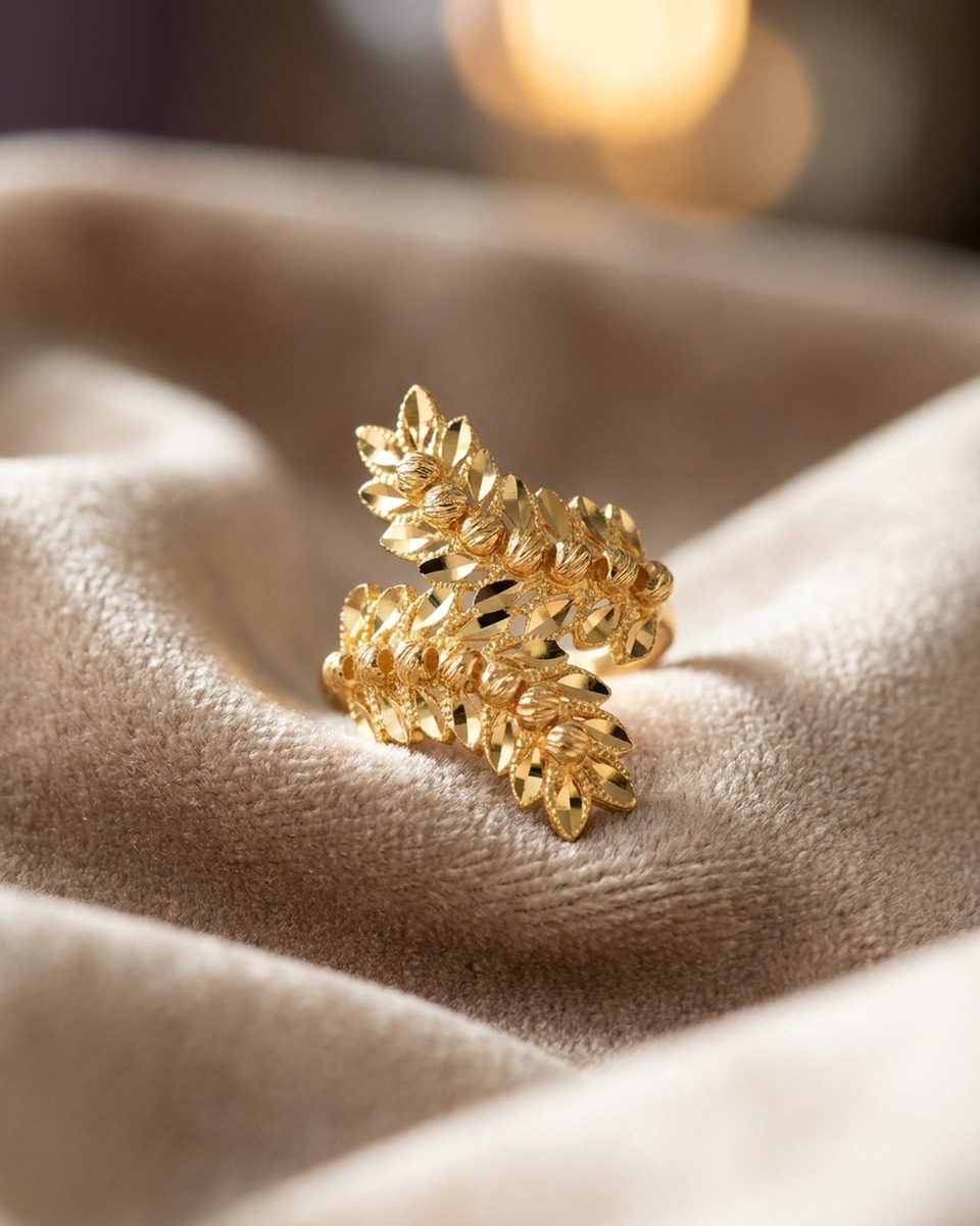 Başak Dorika Yaldızlı Sıralı Altın Yüzük 916 4,88 g YU00091