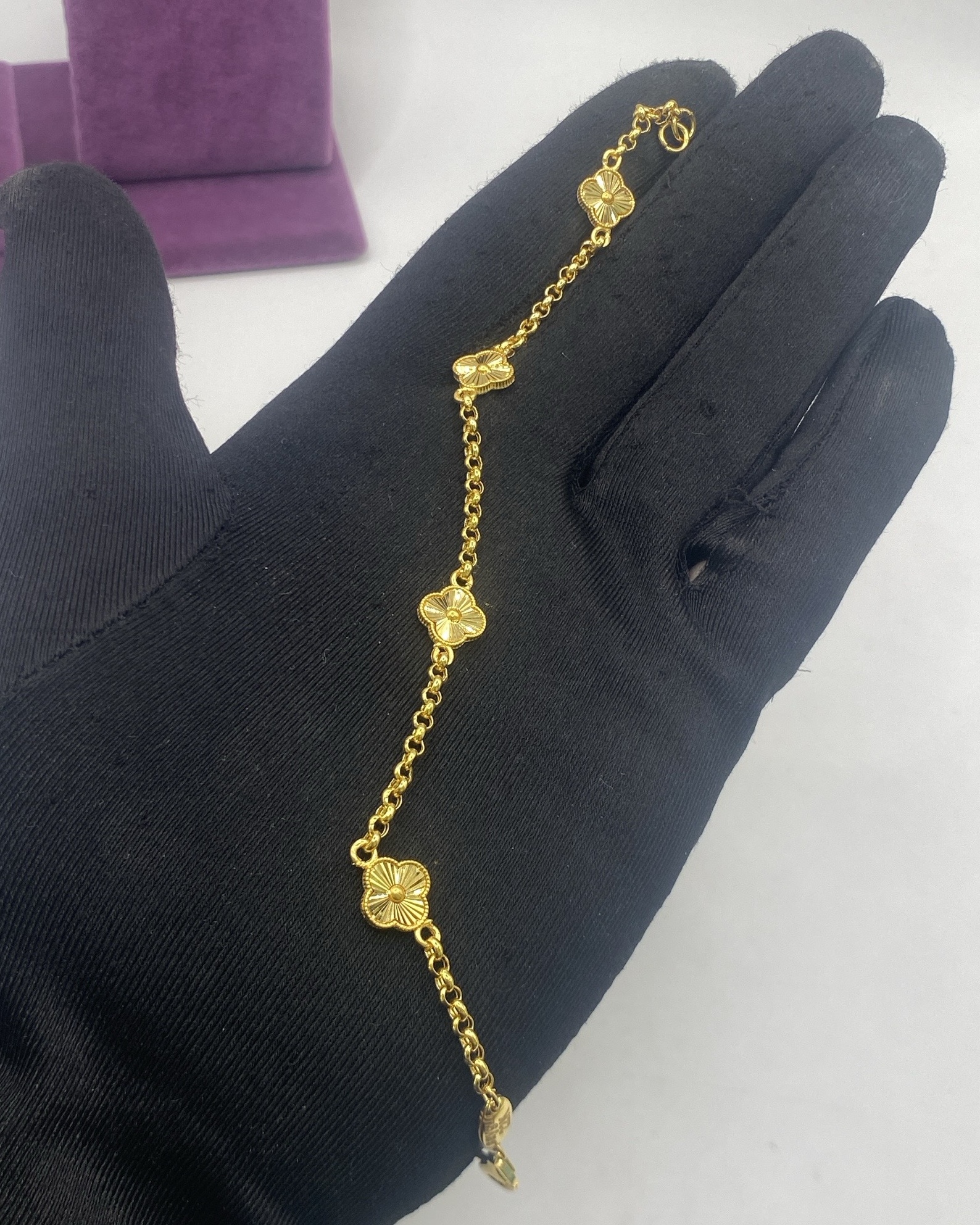 Yonca Zincirli Altın Bileklik 22 Ayar 10.90gr - BIL00127