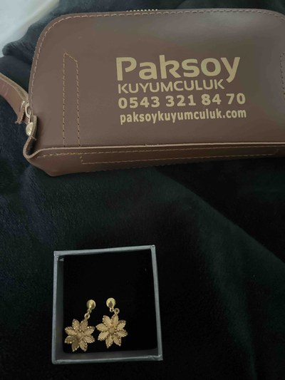 22 Ayar Altın Küpe Yıldız Işığı Koleksiyonu 4.33gr Kadın Hediye - K000705 — müşteri fotoğrafı